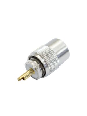Enchufe PNI PL259 para cable RG58, pin central dorado 9 mm