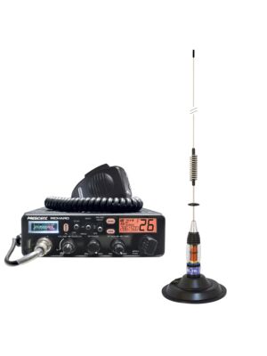 Kit Radio CB President Richard ASC 10M + Antena CB PNI ML70, longitud 70cm, 26-30MHz, 200W