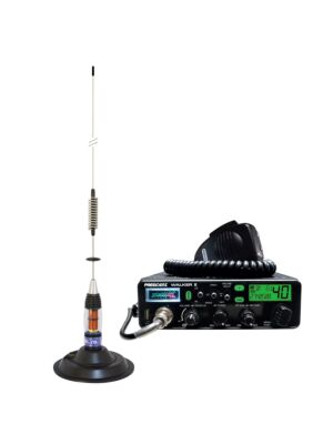 Kit Radio CB President WALKER II ASC + Antena CB PNI ML70, longitud 70cm, 26-30MHz, 200W