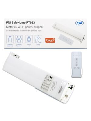 Motor de cortina inteligente, cortinas PNI SafeHome PT923 WiFi, con mando a distancia incluido, controlado con la aplicación Tuya 