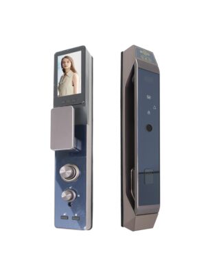 Yala inteligenta PNI SafeHome PTY8825, código, tarjeta, reconocimiento facial, huella dactilar, aplicación Tuya Smart, 30 usuarios,