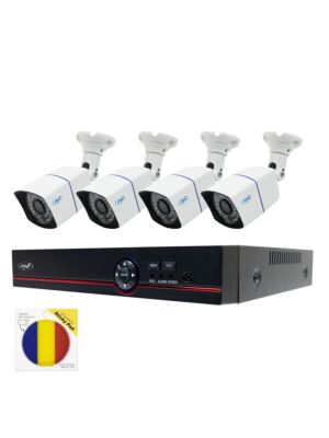 Kit de videovigilancia DVR de 5MP PNI House PTZ1500 - 4 cámaras y paquete de bandera Sticky Pad