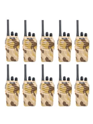 Kit de 10 emisoras de radio portátiles PNI PMR R40 CAMO pilas, cargadores y auriculares incluidos