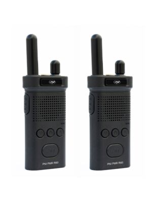 Kit de 2 emisoras de radio portátiles PNI PMR R60 446MHz, 0,5W, 16 canales programables, 16 PMR y 50 tonos CTCSS y 104 DCS, Sca