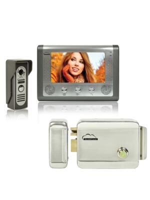 Kit de interfaz de video SilverCloud House 715 con pantalla LCD de 7 pulgadas y electromagnetismo Yala SilverCloud YR300