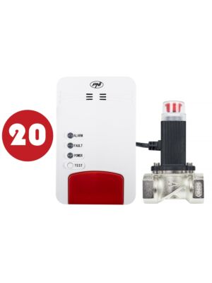 Kit PNI Safe House Dual Gas 250 con sensor de monóxido de carbono (CO) y gas natural y válvula solenoide