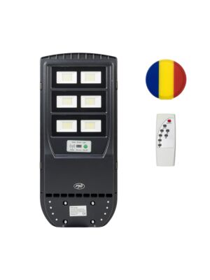 Paquete PNI SL220 200W Farola de Lámpara con Panel Solar Integrado + Bandera de Regalo para Sticky Pad