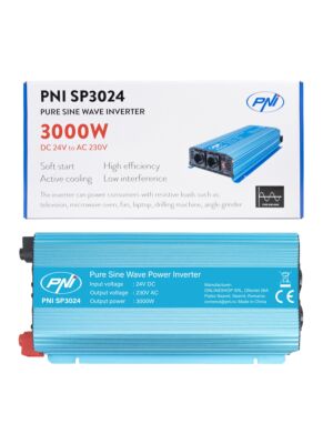 Inversor de tensión PNI SP3024 24V fuente de alimentación 230V salida 3000W onda sinusoidal pura