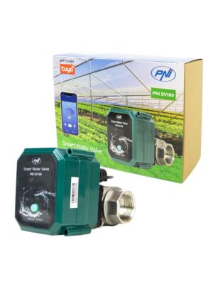 Válvula de agua inteligente PNI SV180 Conectividad Wi-Fi, IP65, DN25 1 tol, aplicación Tuya, compatible con Amazon Alexa