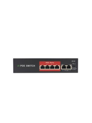 Switch POE PNI SWPOE42 con 4 puertos POE y 2 puertos de 100Mbps
