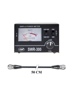 Paquete de reflectómetro medidor PNI SWR-300 PWR-SWR, para medición de ROE y cable de conexión PNI R50.