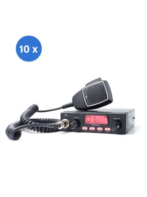 Caja con 10 estaciones de radio CB TTi TCB-550 N con silenciador automático.