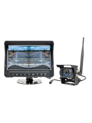 Cámara de marcha atrás y monitor LCD inalámbrico PNI TRK501 con función DVR, ranura para tarjeta micro SD, LED IR, para camión.