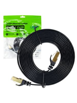 Cable de red plano CAT7 negro