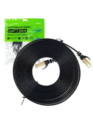 Cable de red plano CAT7 negro