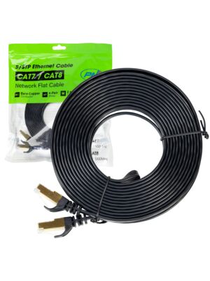 Cable de red plano CAT7 negro
