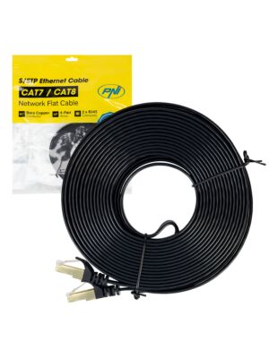 Cable de red plano CAT7 negro