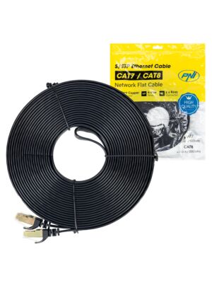 Cable de red plano CAT7 negro
