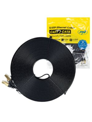 Cable de red plano CAT7 negro