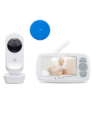 Paquete Video Baby Monitor Motorola VM34 con pantalla de 4,3 pulgadas + Sticky Pad Azul