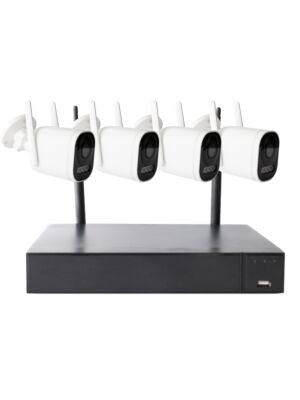 Kit de videovigilancia PNI House WiFi662 NVR y 4 cámaras inalámbricas de exterior de 2MP