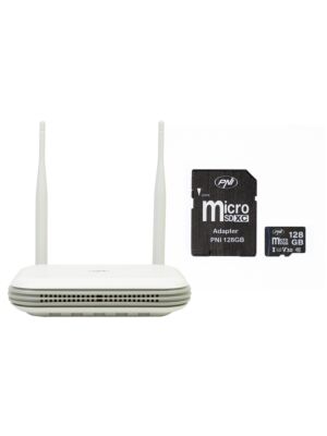 Paquete NVR inalámbrico PNI House WIFI800 y tarjeta microSD de 128 GB