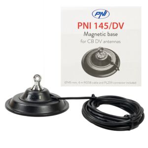 Base magnética PNI 145/DV 145mm contiene 4m de cable y enchufe PL259