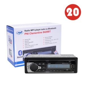 Radio reproductor de MP3 para coche con bajos y 20 unidades PNI