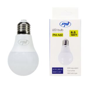 Bombilla LED PNI A60, 8,5W, 806lm, 6500W, casquillo E27