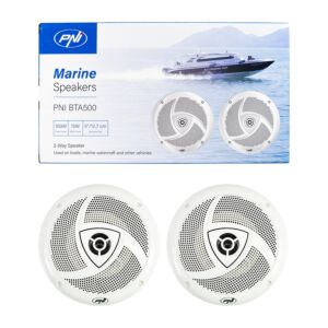 Altavoces coaxiales para barcos PNI BTA500, 100W, 12,7 cm, juego de 2