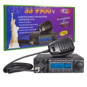 Estación de radioaficionado CRT SS 9900V AM, FM, LSB, USB, CW 28-29,7 MHz, ASQ, DTMF, Roger Beep, 12 V, CTCSS, DCS, programable