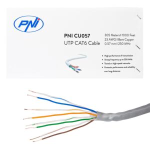 Cable UTP CAT6 PNI CU057 de Cobre 0.57mm