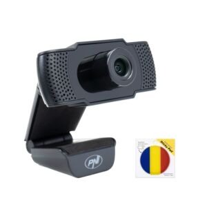 Paquete de webcam PNI CW1850 Full HD 1080P 2MP, USB, clip y pad adhesivo para banderas incluidos