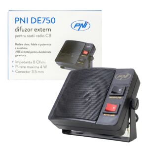 Altavoz externo PNI DE750 para emisoras de radio CB, 8 Ohmios, 4 W, altavoz de 3 pulgadas, jack de 3,5 mm
