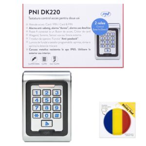 Paquete de teclado de control de acceso PNI DK220, independiente con almohadilla adhesiva incluida.