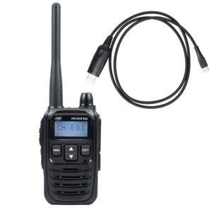 Paquete: Estación de radio portátil PNI DMR R45 digital y analógica, 446MHz + cable de programación para PC