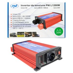Voltaje del inversor PNI L1200W fuente de alimentación 12V 230V de salida