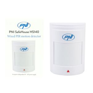 Sensor de movimiento PIR con cable PNI SafeHouse HS140 para sistemas de alarma compatibles con PNI HS600 y PNI HS650