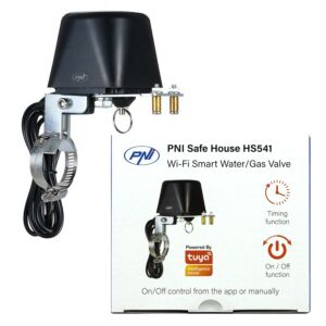 Válvula inteligente PNI Safe House HS541 con Wi-Fi, para cortar el suministro de tuberías de agua/gas a través de Internet, compatible con 