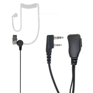 Auriculares con micrófono y tubo acústico.