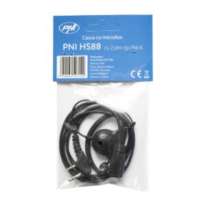 Auriculares con micrófono PNI HS88 con conector PNI-K de 2 pines