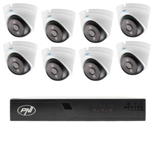 Paquete de videovigilancia con 8 cámaras y cables de 20 metros incluidos