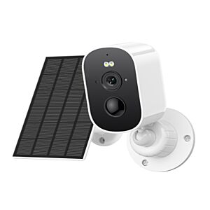 Cámara de videovigilancia PNI IP775S 5MP panel solar batería incorporada ranura para tarjeta micro SD integrada visión nocturna audi