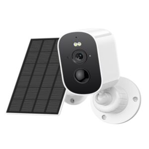 Cámara de videovigilancia PNI IP775S 5MP panel solar batería incorporada ranura para tarjeta micro SD integrada visión nocturna audi