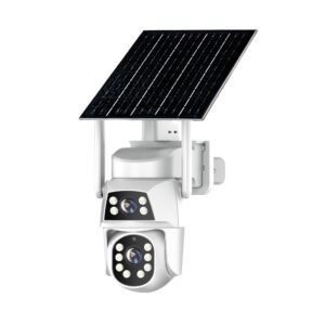 Cámara de videovigilancia IP986S GSM 4G AOV, PTZ, doble lente de 3MP + 3MP, panel solar de 8W, batería de 10400mAh, aplicación CamHi