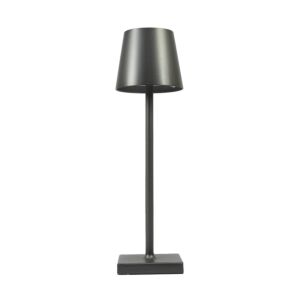 Lámpara de mesa PNI gris, luz cálida, con batería