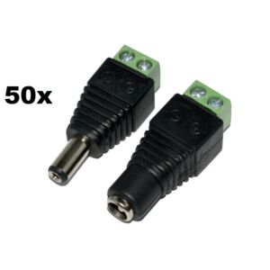 Juego de 50 conectores hembra/macho PNI M02 para sistemas de vigilancia