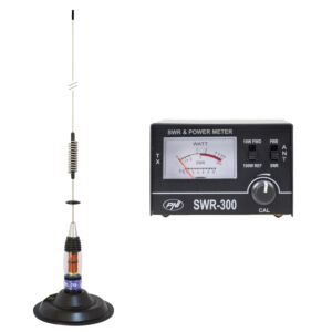 Paquete de antena CB PNI ML70, longitud 70 cm con imán incluido + Reflectómetro PNI SWR-300