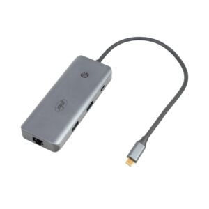 Adaptador multipuerto PNI MP15S USB-C a HDMI, 2 x USB 3.0, SD/TF, RJ45, USB-C PD
