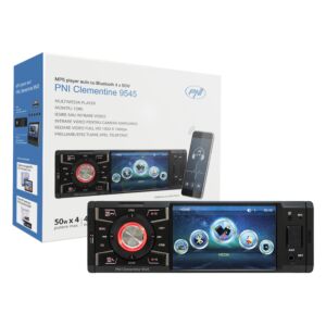 Reproductor MP5 Clementine 9545 1DIN pantalla 4 pulgadas, 50Wx4, Bluetooth, radio FM, SD y USB, 2 RCA video IN / OUT